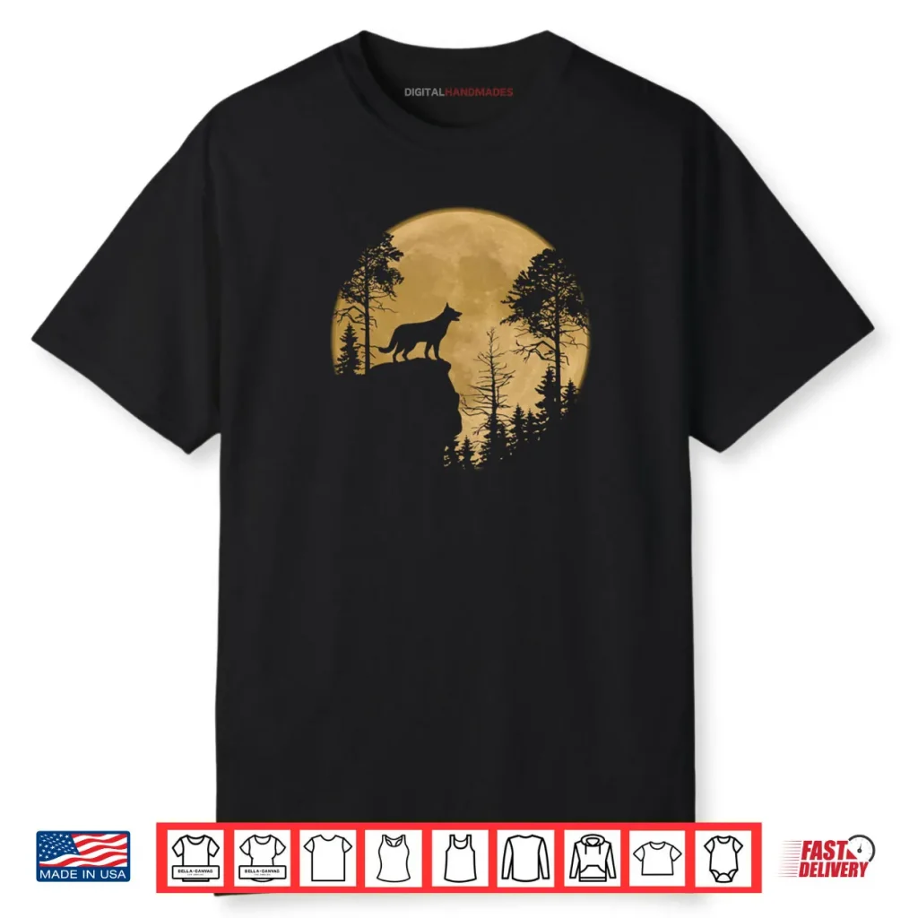 German Shepherd Dog Under The Moonlight Halloween Dog Lovers Shirt 1 German Shepherd Dog Under The Moonlight Halloween Dog Lovers Shirt