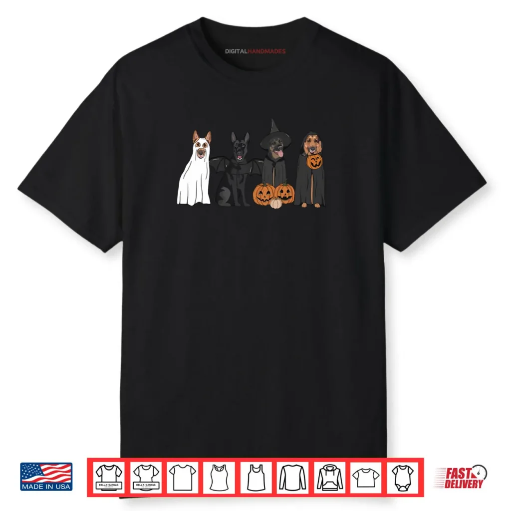 German Shepherd Dogs Lovers Ghost Witch Halloween Spooky Shirt 1 German Shepherd Dogs Lovers Ghost Witch Halloween Spooky Shirt