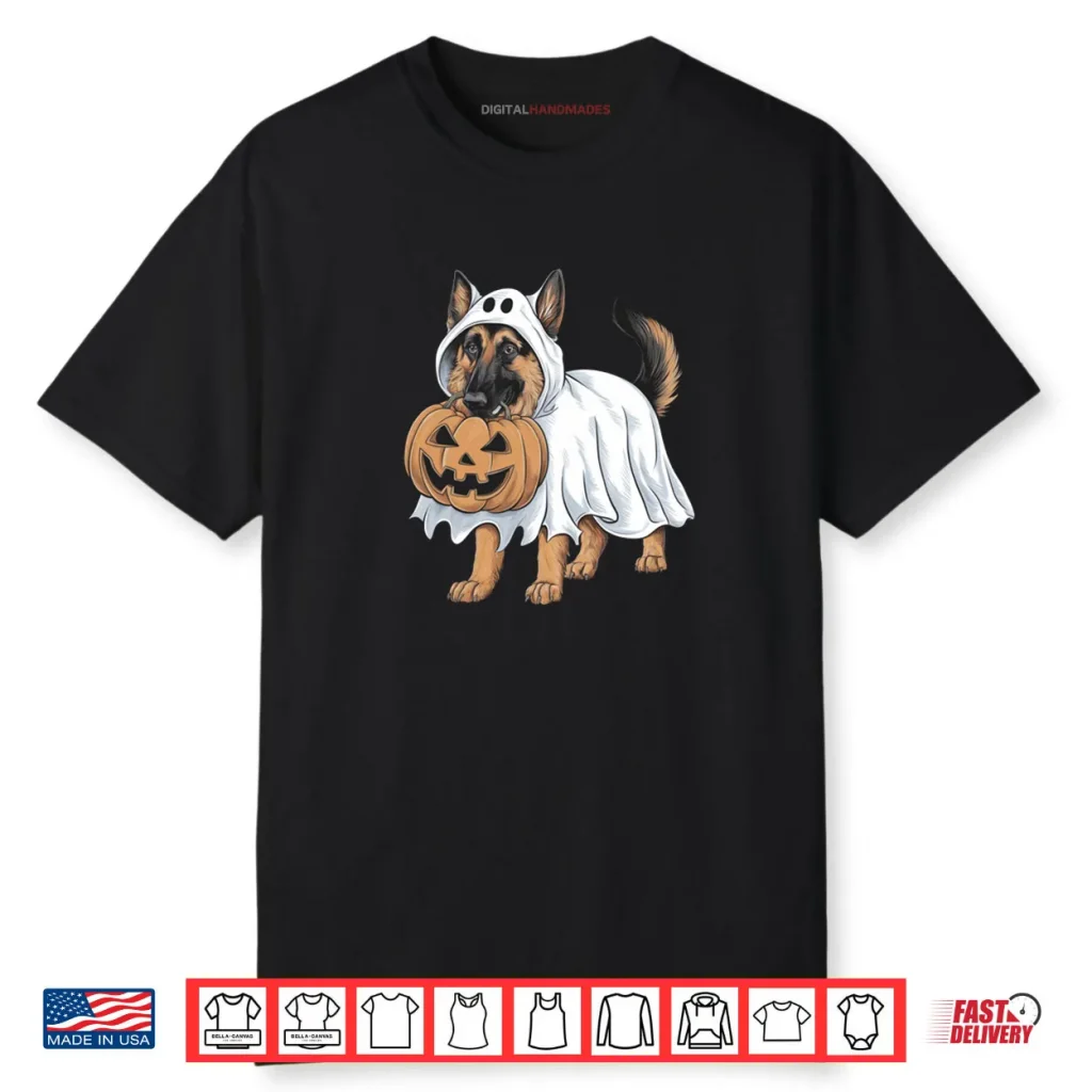 German Shepherd Ghost Dog Halloween Shirt 1 German Shepherd Ghost Dog Halloween Shirt