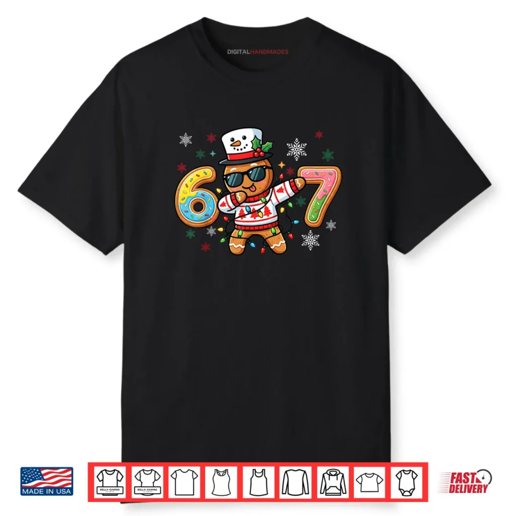 Gingerbread Dance dab Christmas Six Seven 67 Ice Cream Drip Shirt