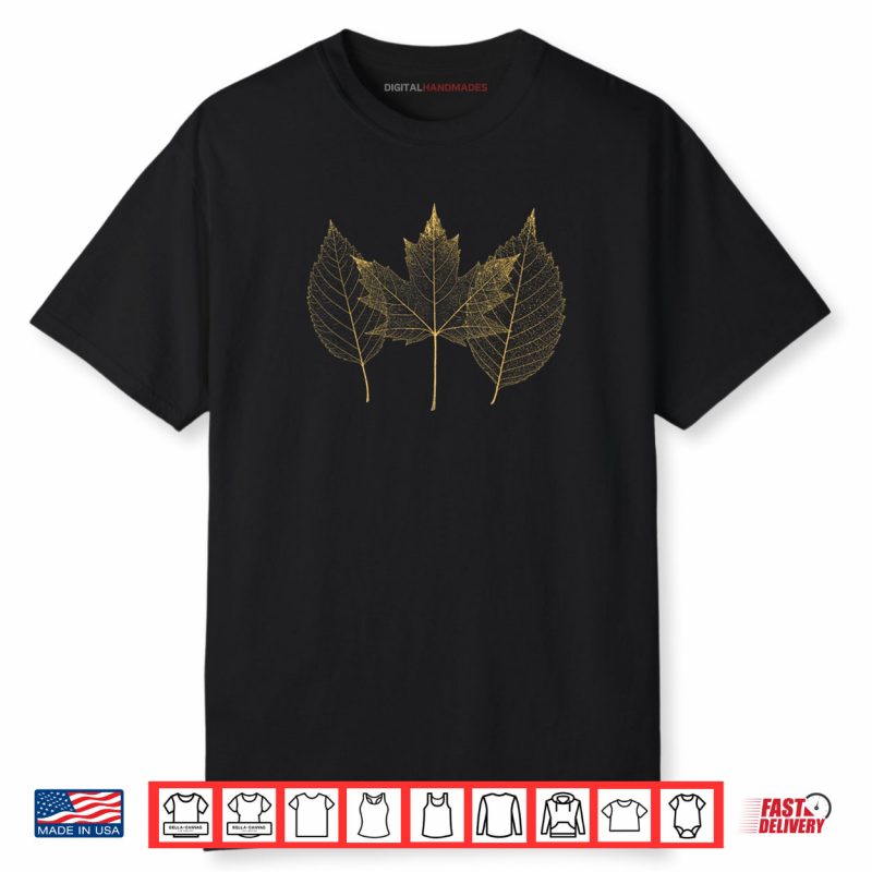 Golden Fall Leaves Autumn Leaf Thanksgiving Shirt