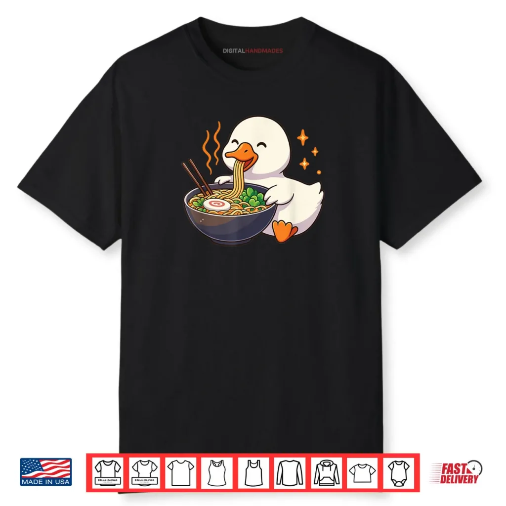 Goose with Noodles Ramen Kawaii Goose Shirt 1 Goose with Noodles Ramen Kawaii Goose Shirt