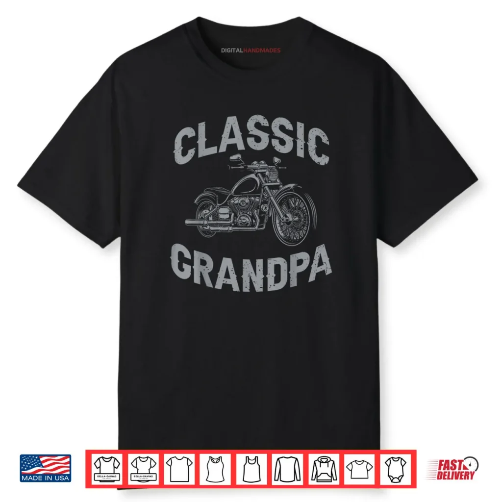Grandpa Classic Motorcycle Graphic Grandpa Biker Shirt 1 Grandpa Classic Motorcycle Graphic Grandpa Biker Shirt