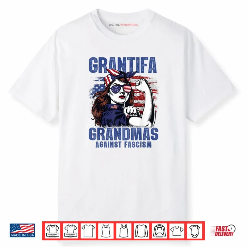 Grantifa Grandmas Against Fascism Flag Resist No Kings 50501 Shirt