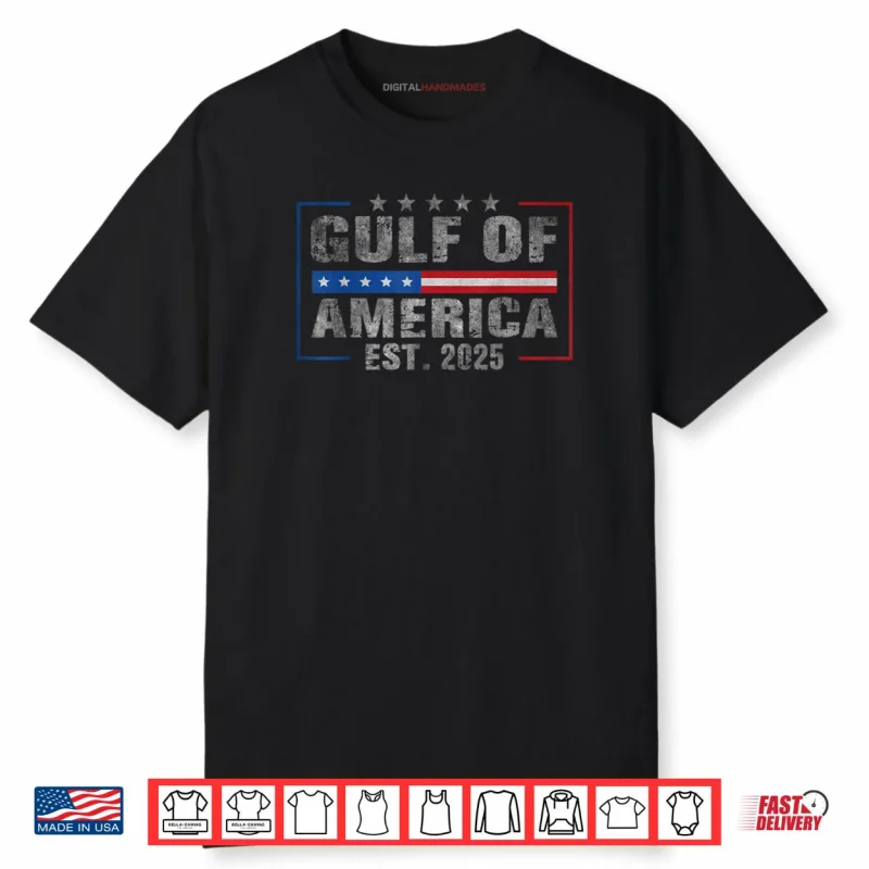 Gulf of America Est 2025 Vintage USA Coastal Patriot Shirt