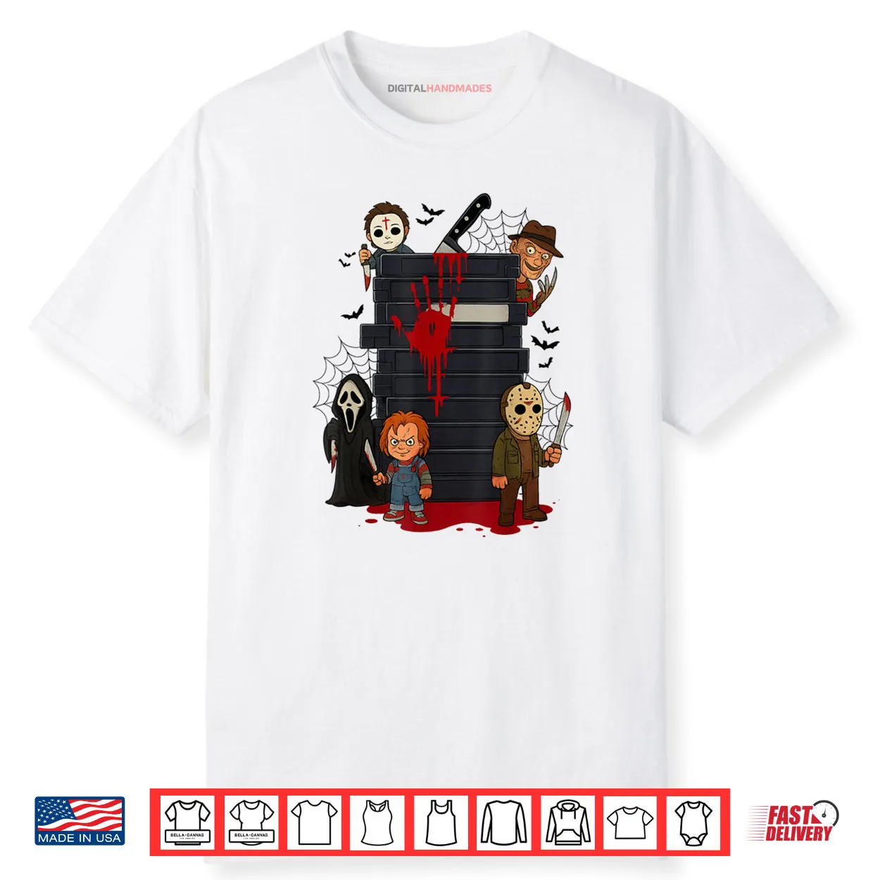 Halloween Horror Movie Characters Funny Scary Halloween Shirt