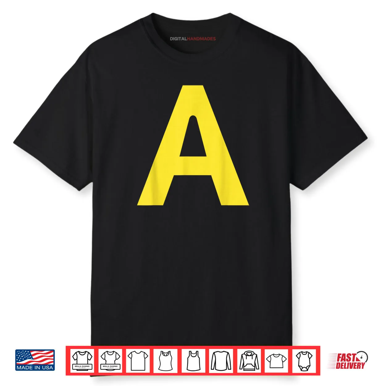 Halloween Letter A Alphabet Matching Costume Shirt