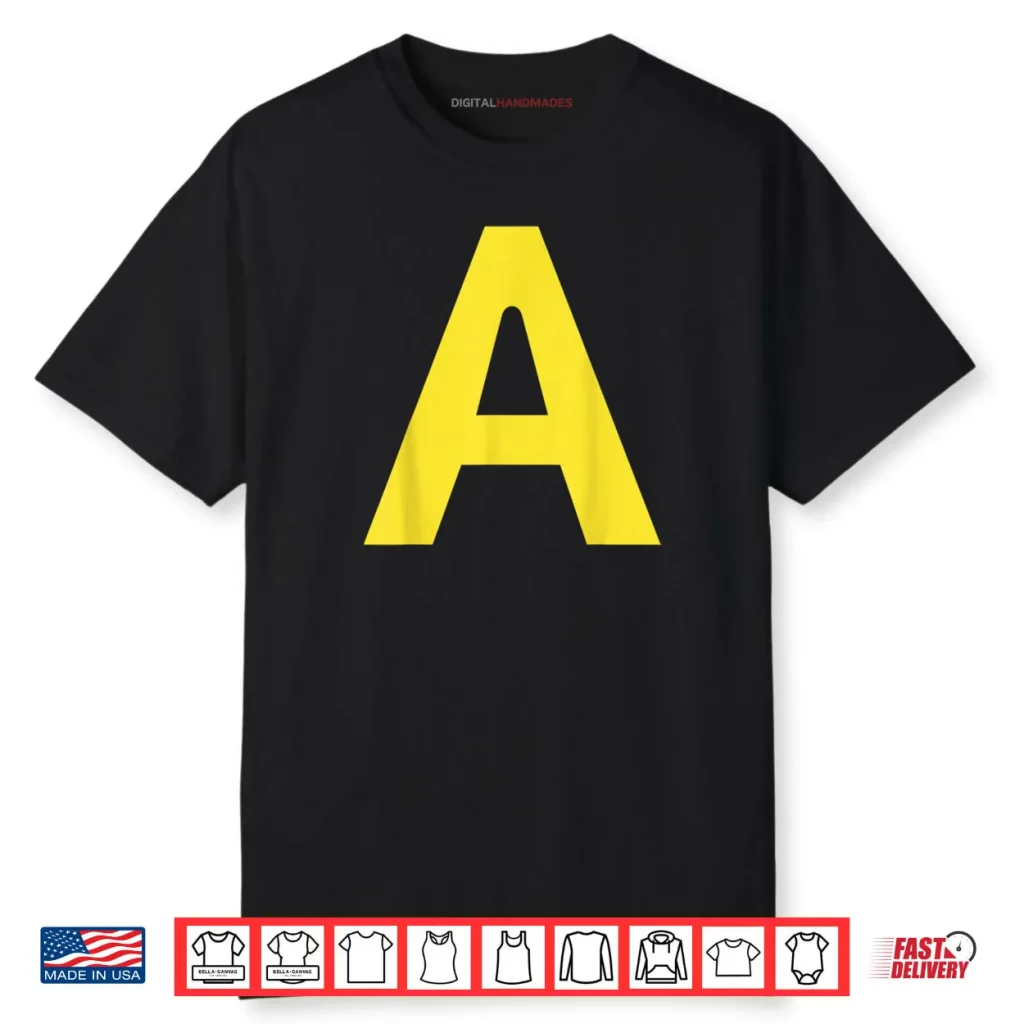Halloween Letter A Alphabet Matching Costume Shirt 1 Halloween Letter A Alphabet Matching Costume Shirt