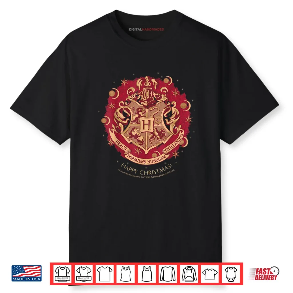 Happy Christmas Hogwarts Emblem Shirt