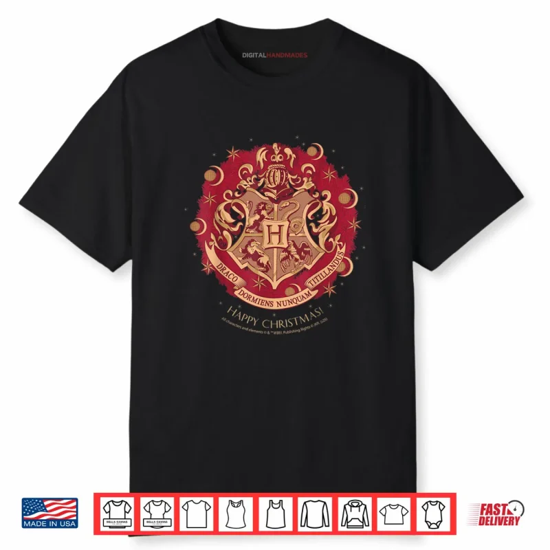 Happy Christmas Hogwarts Emblem Shirt