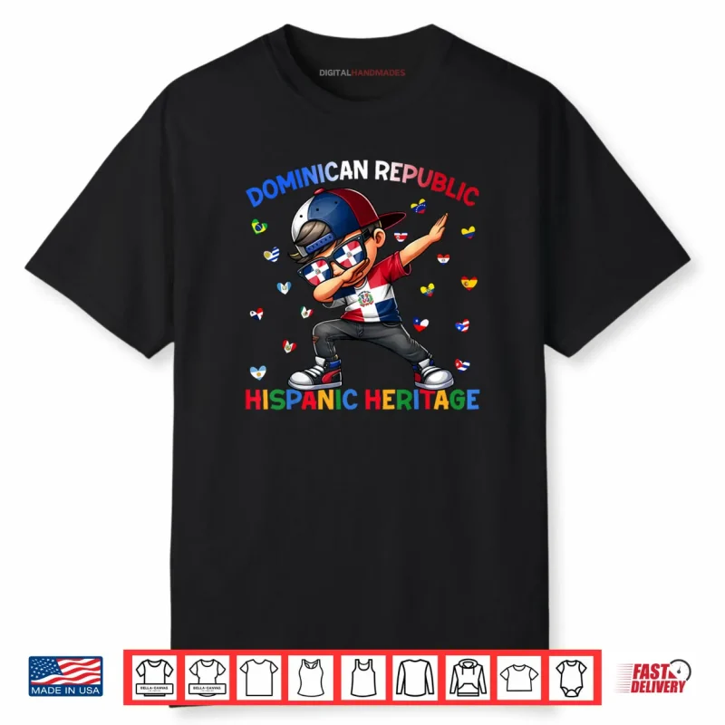 Hispanic Heritage Month Dominican Republic Flag Shirt