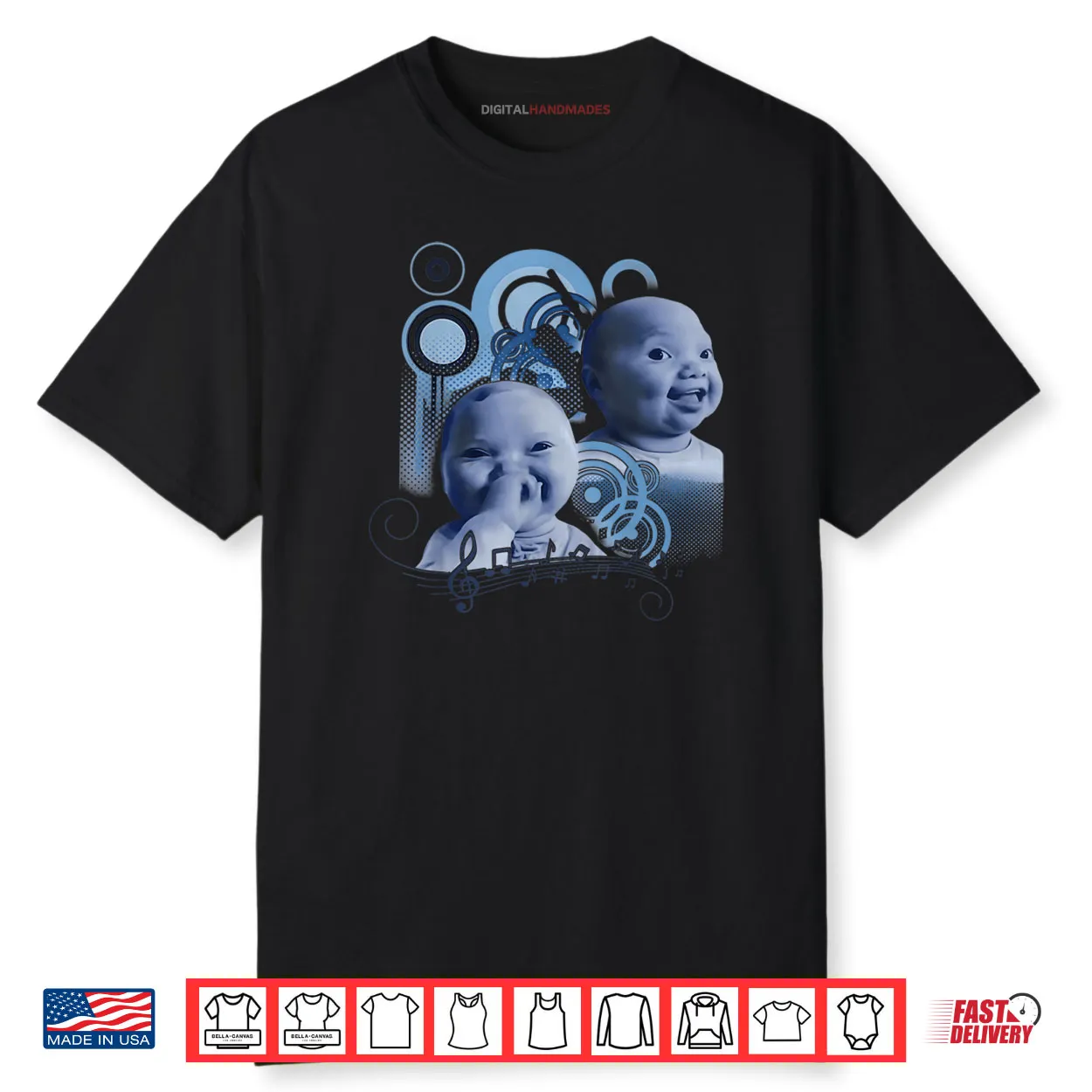 Holding Back A Laugh AI Baby Laughing Meme Shirt