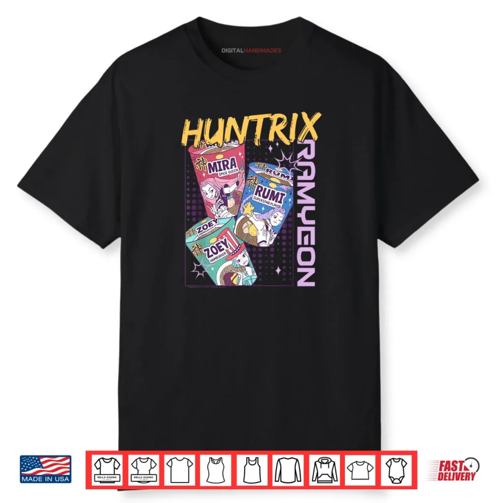 Huntrix Ramyeon Instant Noodle Full Color Shirt 1 Huntrix Ramyeon Instant Noodle Full Color Shirt