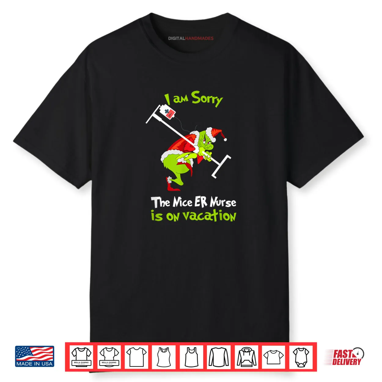 I am Sorry Nice Emergency Nurse ER Christmas is On Vacation Shirt