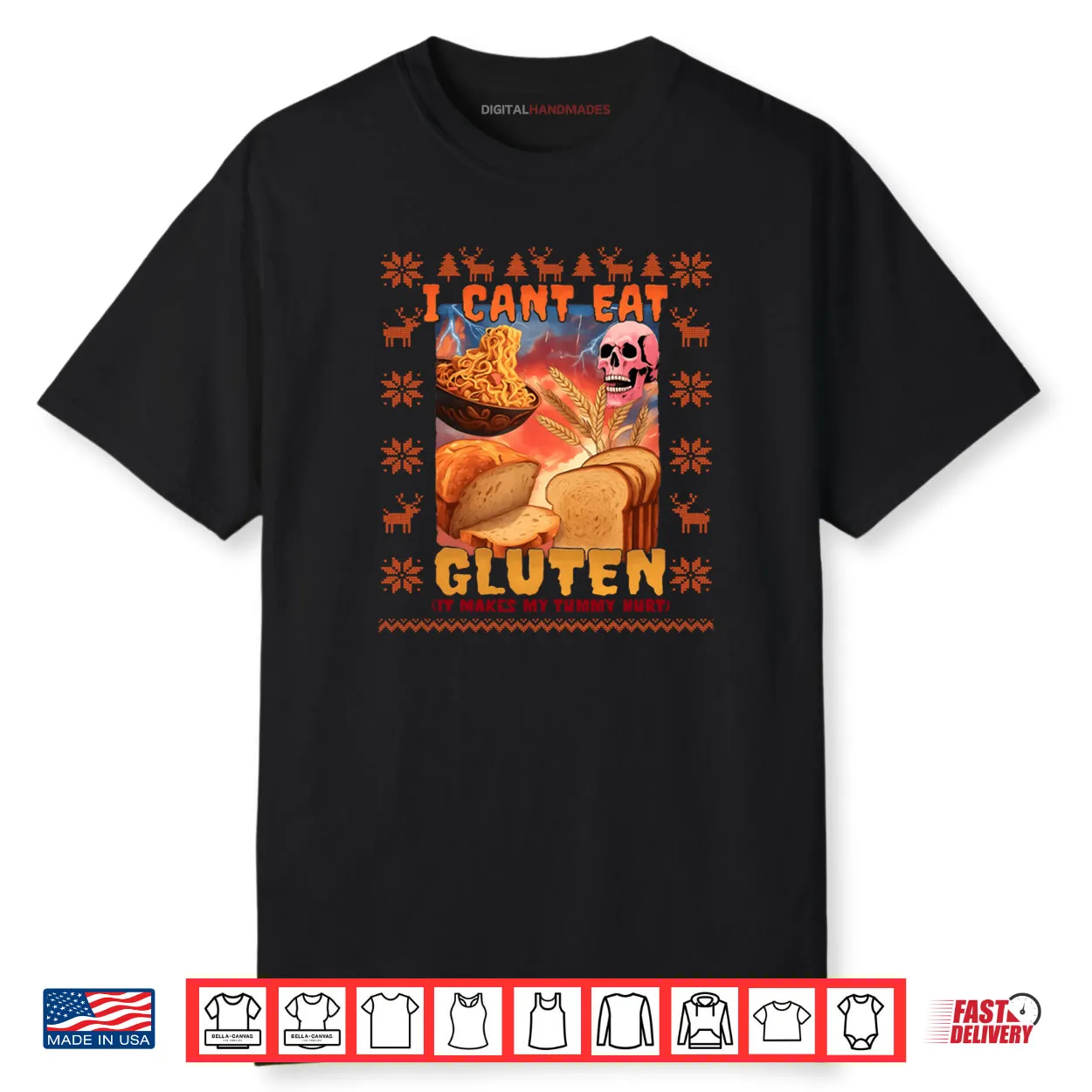 I Can’t Eat Gluten Meme Christmas Ugly Style Shirt