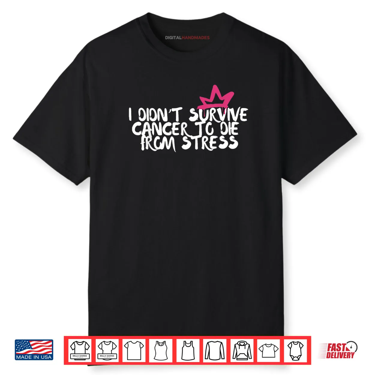 I Didn’t Survive Cancer To Die From Stress Breast Cancer Shirt