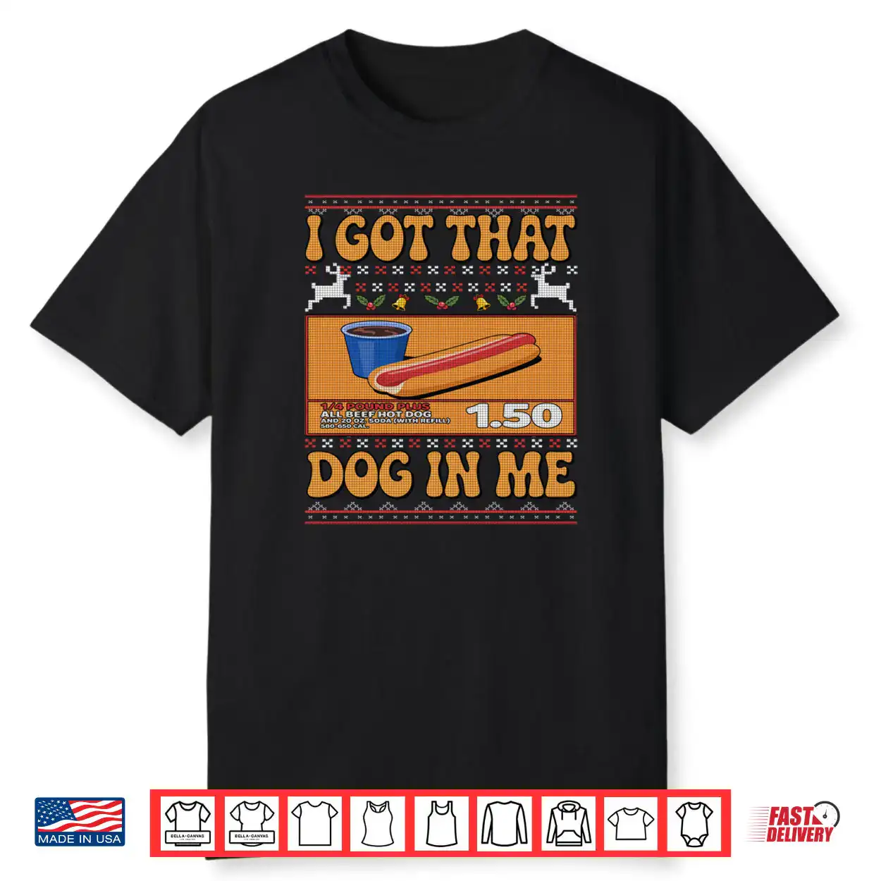 I Got That Dog In Me Funny Meme Hotdog Matching Ugly Sweater Shirt