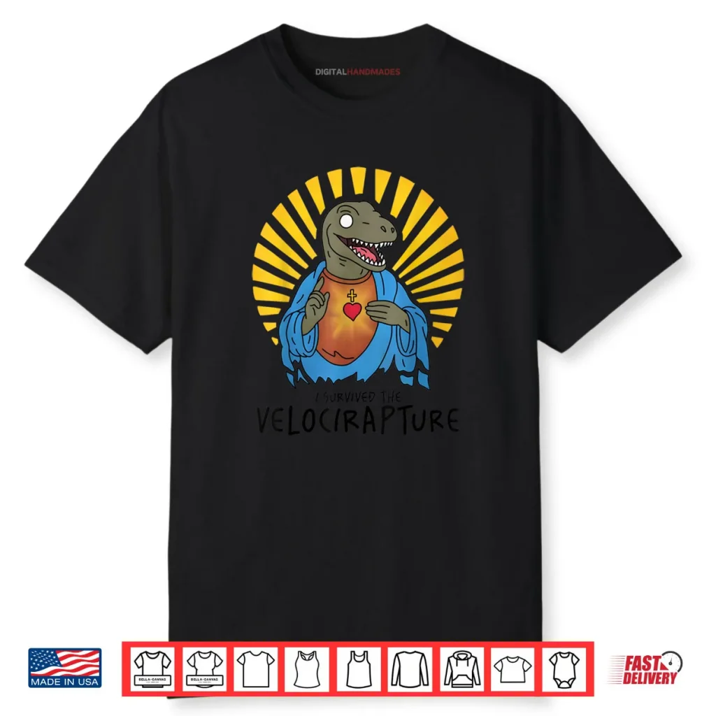 I Survived The Velocirapture Raptor Jesus Shirt 1 I Survived The Velocirapture Raptor Jesus Shirt