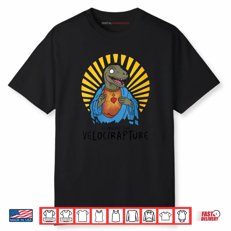 I Survived The Velocirapture Raptor Jesus Shirt