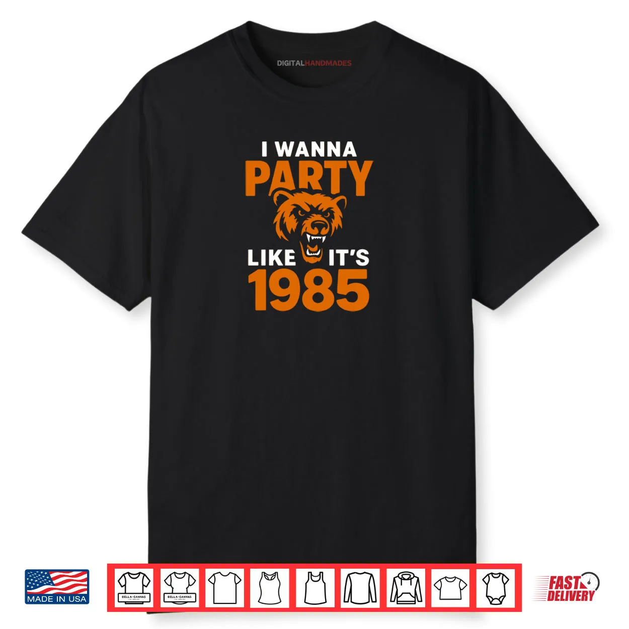 I Wanna Party Like It’s 1985 Roaring Bear Shirt