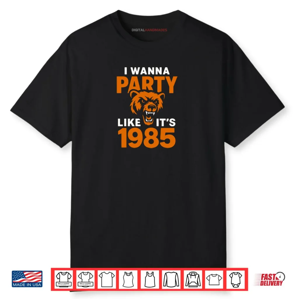 I Wanna Party Like It’s 1985 Roaring Bear Shirt