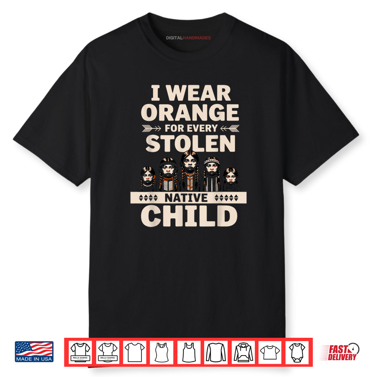 I Wear Orange Every Child Unity Indigenous Native American Shirt