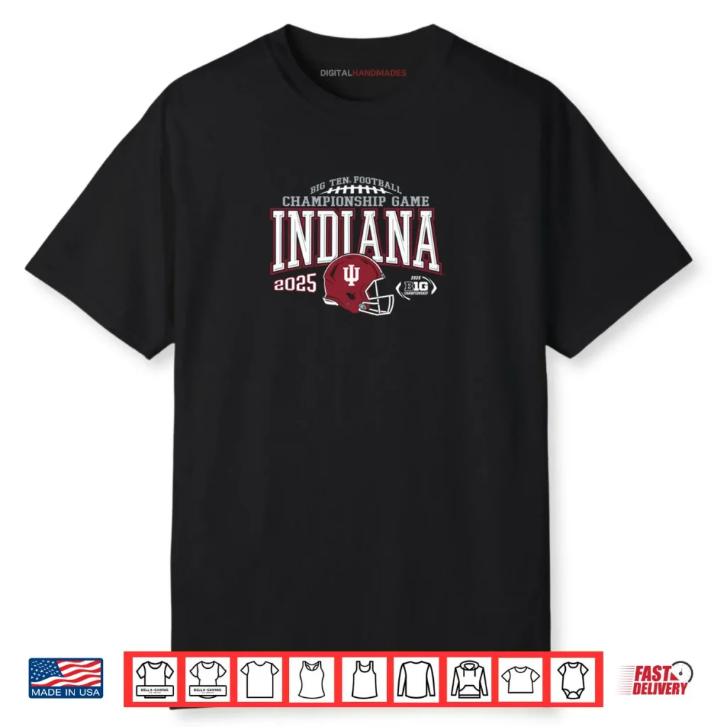 Indiana Hoosiers Big Ten Championship 2025 Football Black Shirt