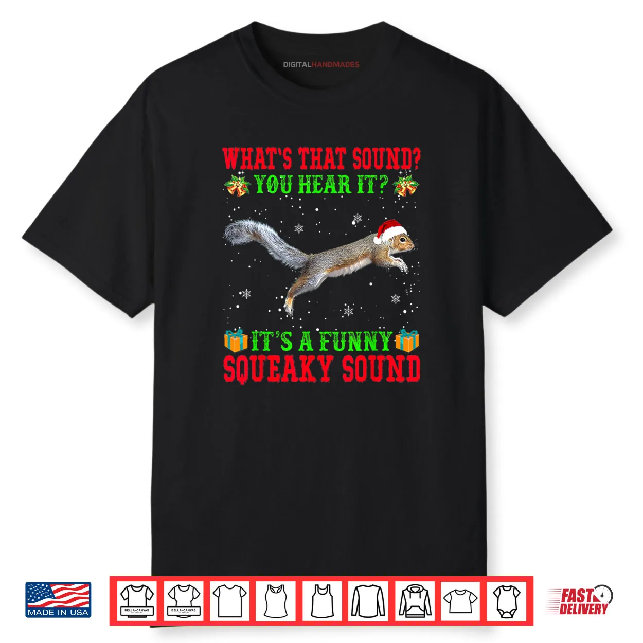 It’s A Funny Squeaky Sound Christmas Squirrel Pajamas Shirt