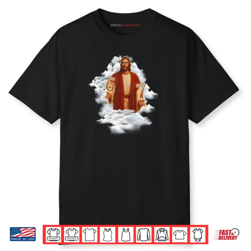 Jesus Doing 6 7 Meme Christ Six Seven Painting VBS Shirt 1 Jesus Doing 6 7 Meme Christ Six Seven Painting VBS Shirt