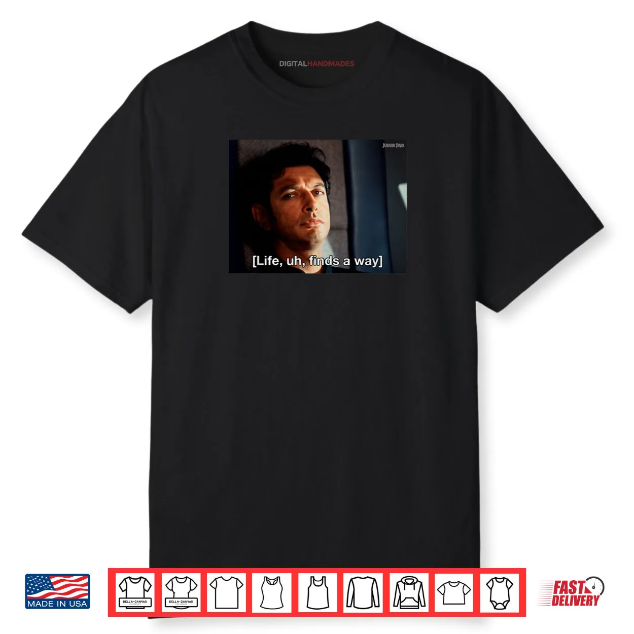 Jurassic Park Life Finds A Way Goldblum Jeff Stare Shirt