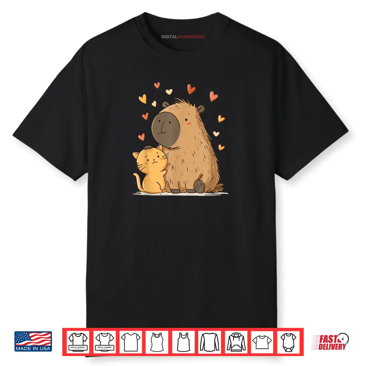 Kawaii Cat Capybara Cute Shirt