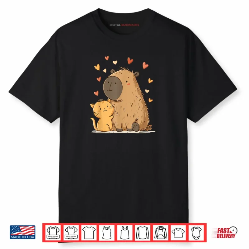 Kawaii Cat Capybara Cute Shirt