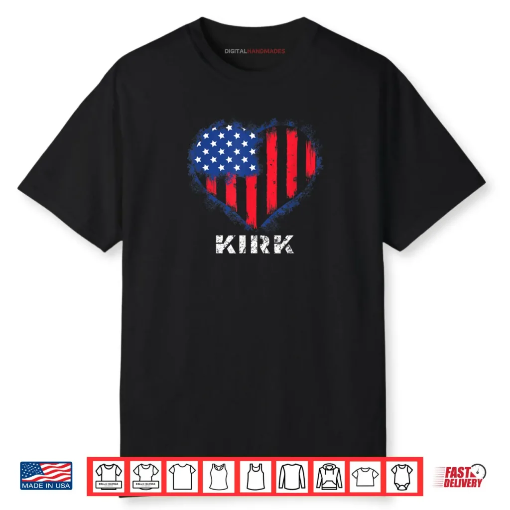 Kirk USA Flag Heart Shirt 1 Kirk USA Flag Heart Shirt