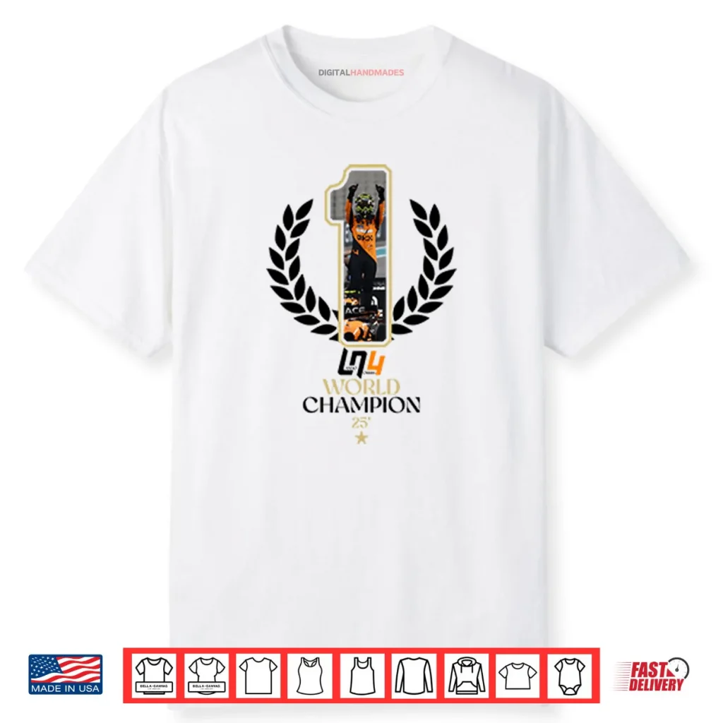 Lando Norris F1 2025 World Champion Shirt 1 Lando Norris F1 2025 World Champion Shirt