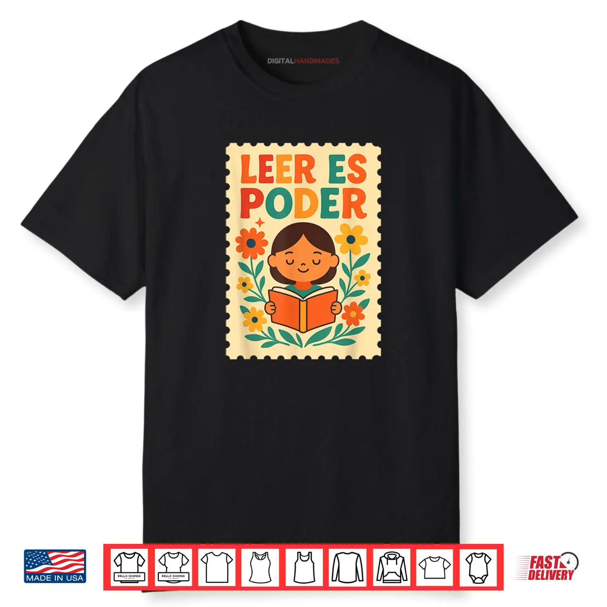 Leer ES Poder Cute Floral Boho Hispanic Heritage Shirt