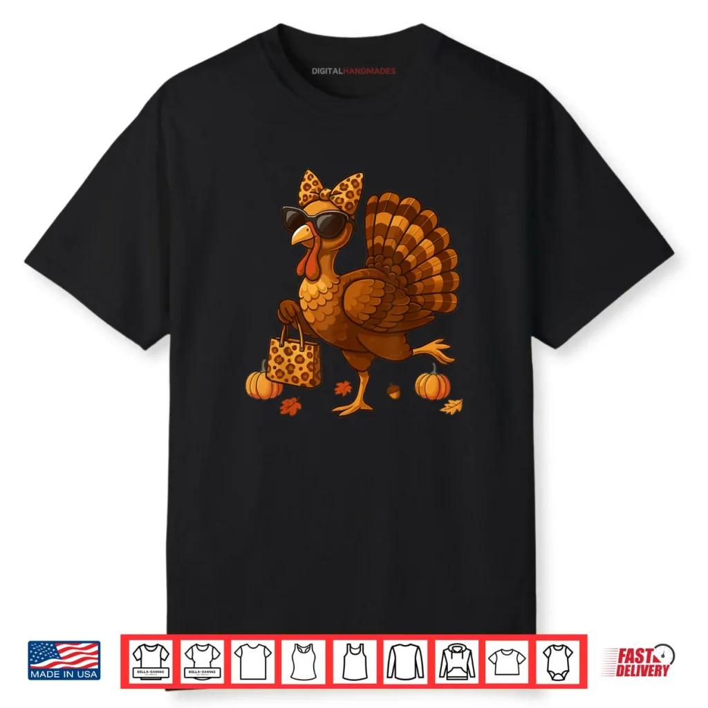 Leopard Turkey with Sunglasses Funny Thanksgiving Shirt 1 Leopard Turkey with Sunglasses Funny Thanksgiving Shirt