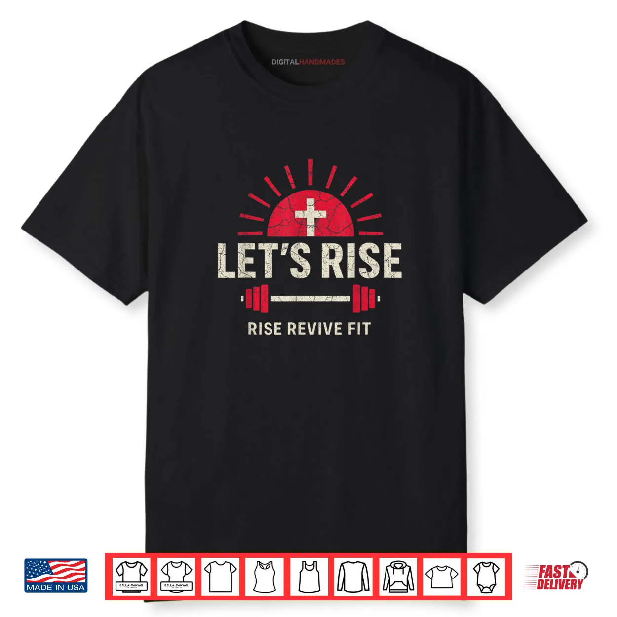 Let’s Rise Christian Fitness Shirt