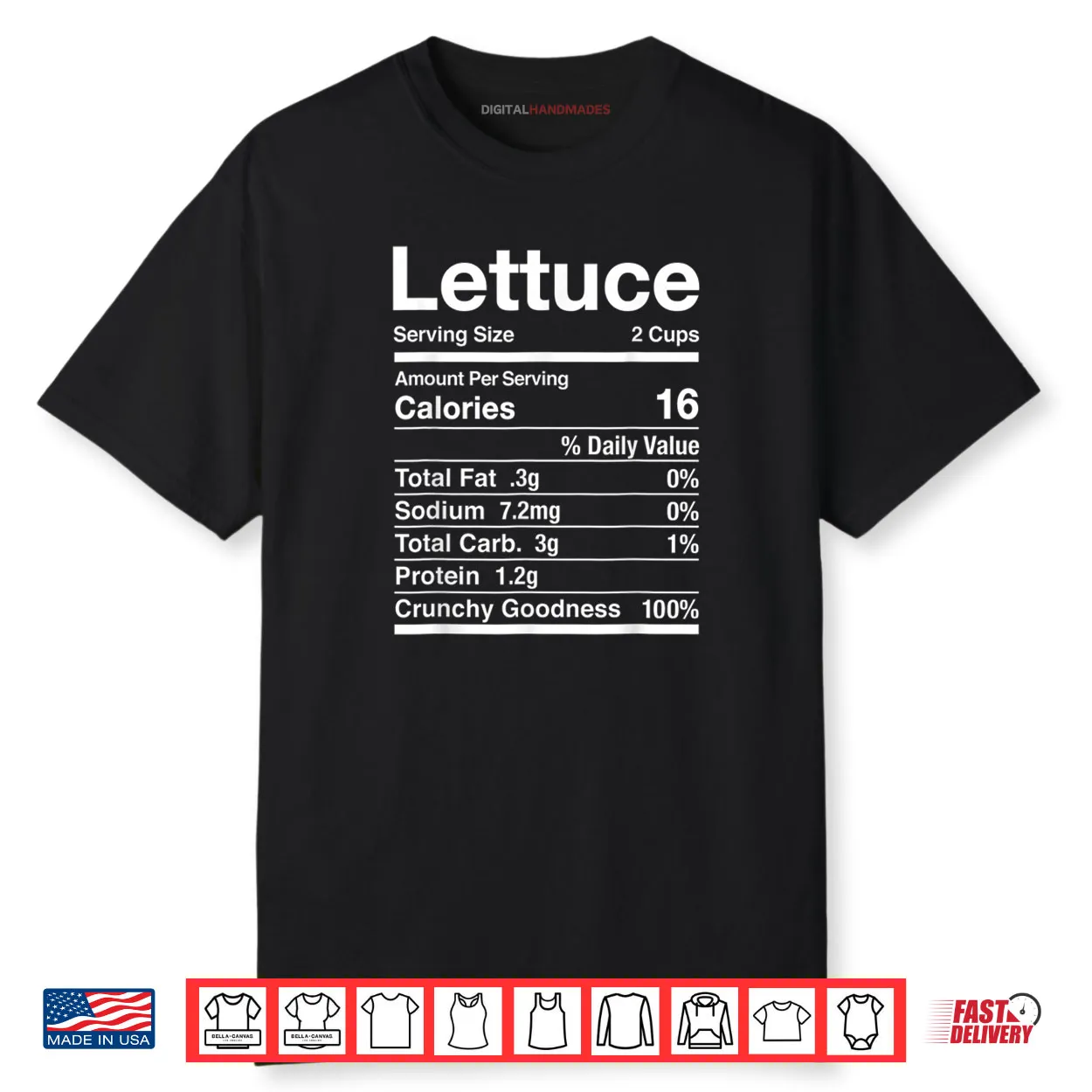 Lettuce Costume Nutrition Facts Lettuce Shirt