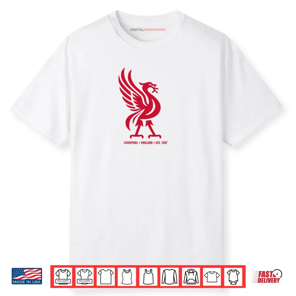 Liverpool England Est. 1207 Colossal Liverbird Red Shirt
