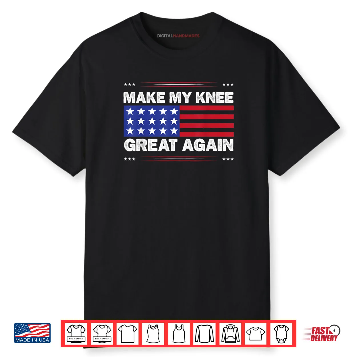 Make My Knee Great Again Injury Healing Joke Shirt