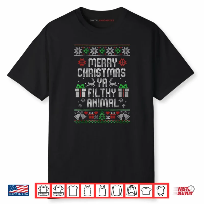 Merry Christmas Animal Filthy Ya Xmas Pajama Shirt