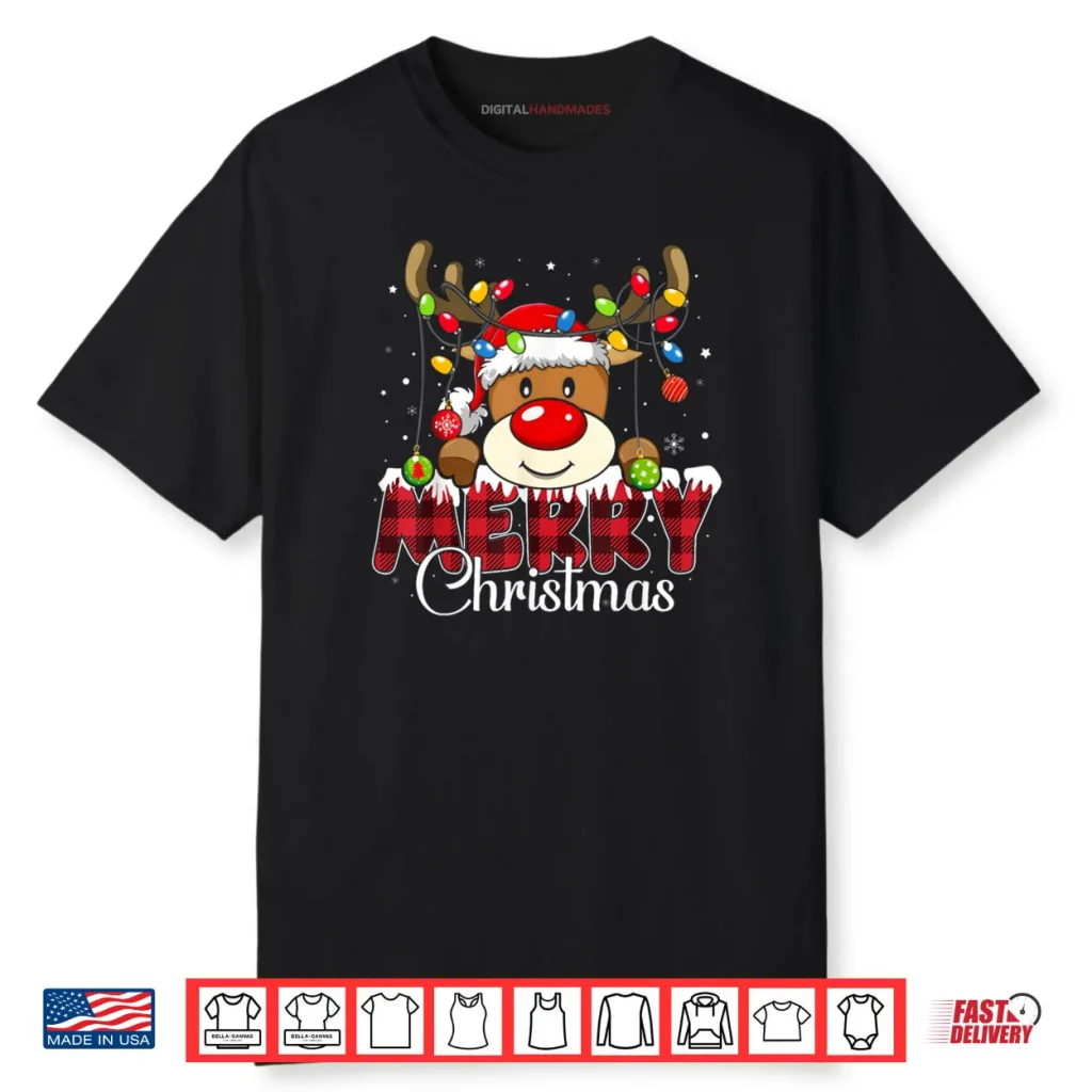 Merry Christmas Reindeer Xmas Family Matching Shirt