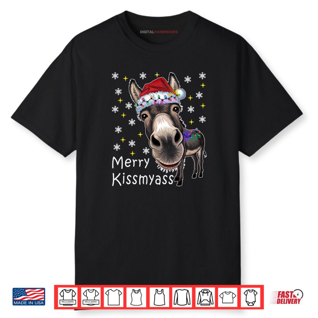 Merry Kissmyass Funny Donkey Christmas Shirt 1 Merry Kissmyass Funny Donkey Christmas Shirt