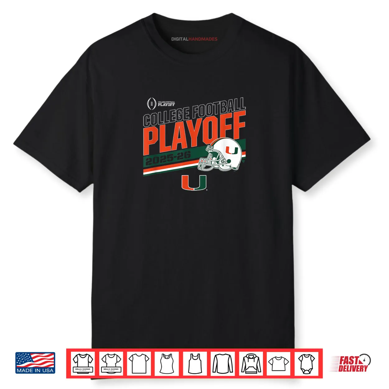 Miami Hurricanes College Football Playoff Stripe 2025 Shirt