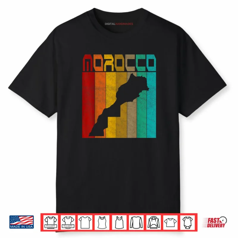 Morocco Map I Love Morocco Map Morocco Moroccan Pride Shirt