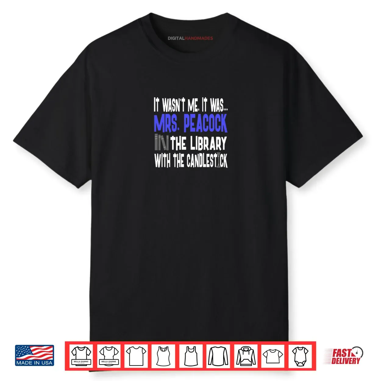Mrs. Peacock Library Candlestick Clue Shirt Premium Blend Shirt