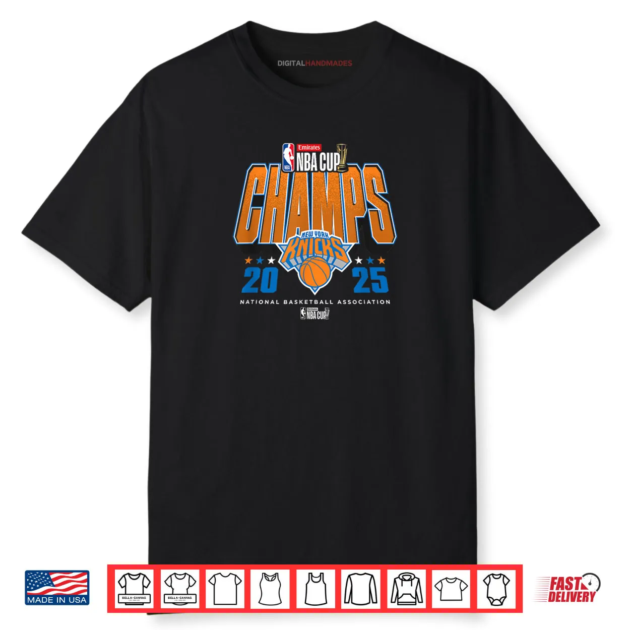 NBA Official Emirates Cup 2025 Champs New York Knicks Shirt