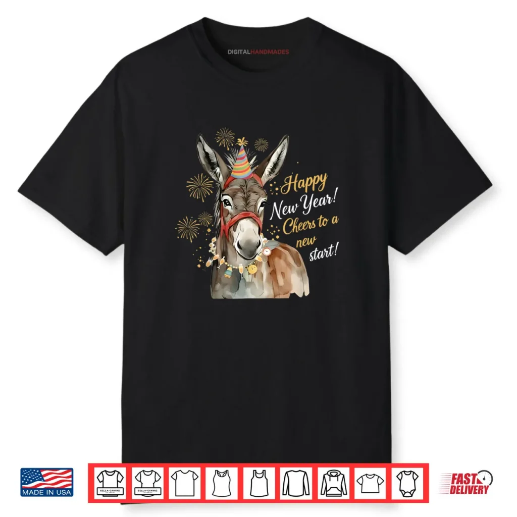 New Year Donkey Farm Animal Farmgirl Happy New Year Shirt 1 New Year Donkey Farm Animal Farmgirl Happy New Year Shirt