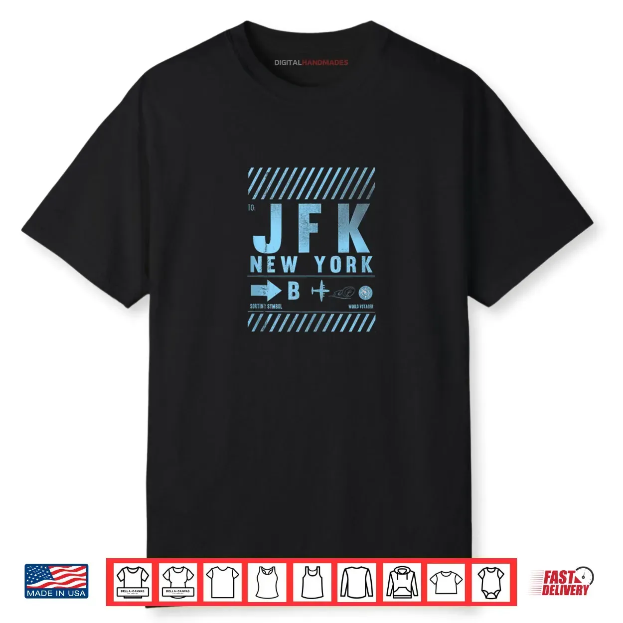 New York JFK Retro Inspired Travel Lover Shirt