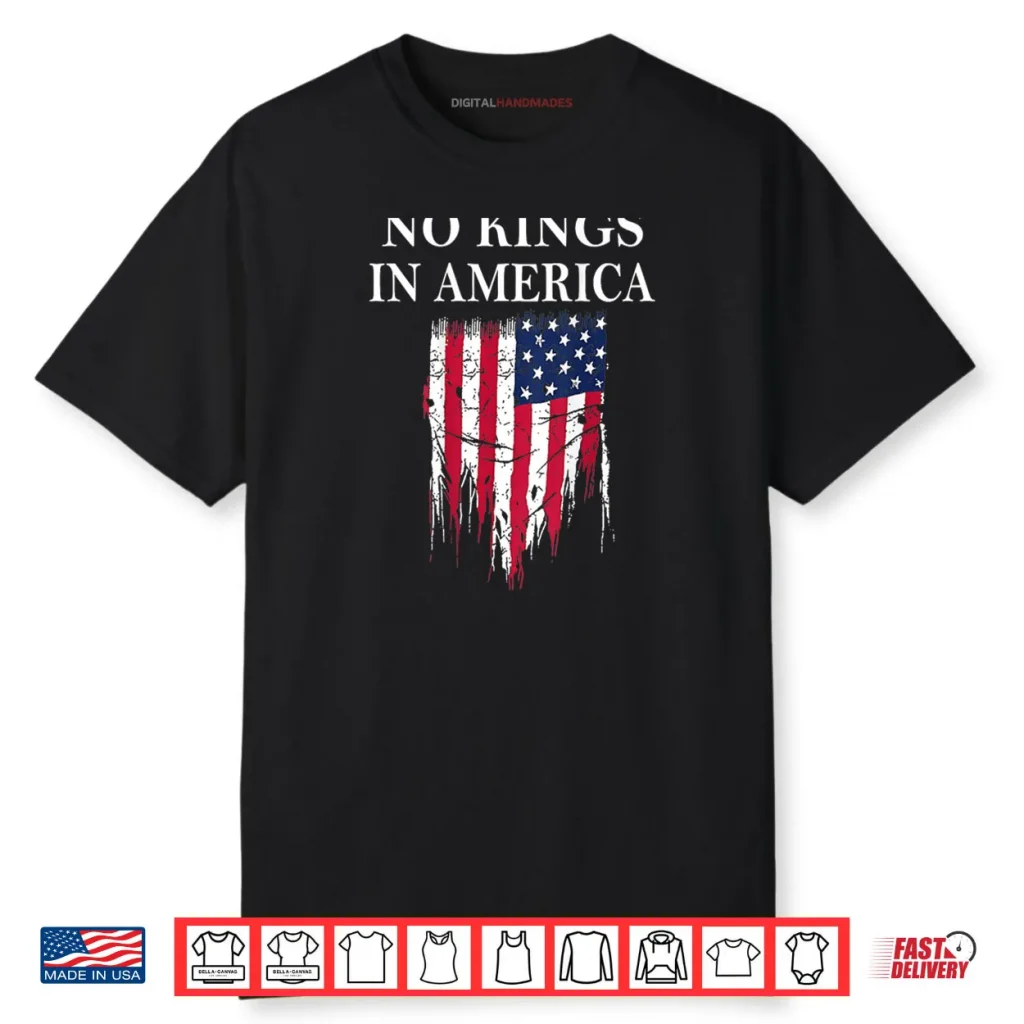 No Kings in America America Flag Vintage No Kings Shirt 1 No Kings in America America Flag Vintage No Kings Shirt